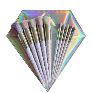 Beauty Lust Rainbow Handle Makeup Diamond Bag (10 Pcs) - Beauty Lust